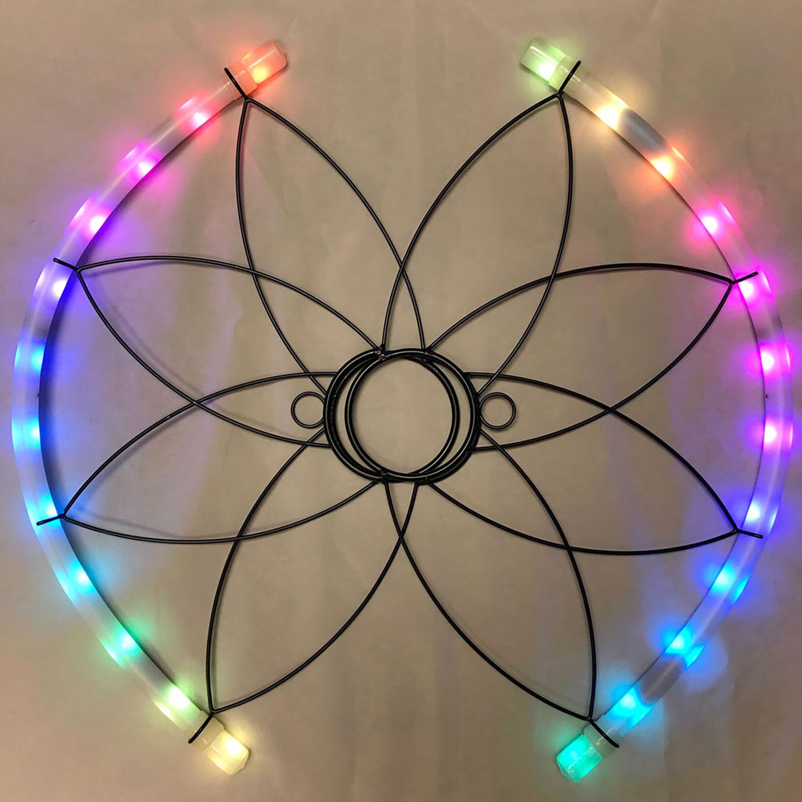 Vibrant LED Flow Fans - Multicolor Pattern - Flow Rave Toy, for Dancing,Parties,Light Shows, Music Festival - Synced Group Entertainment Prop — view 2