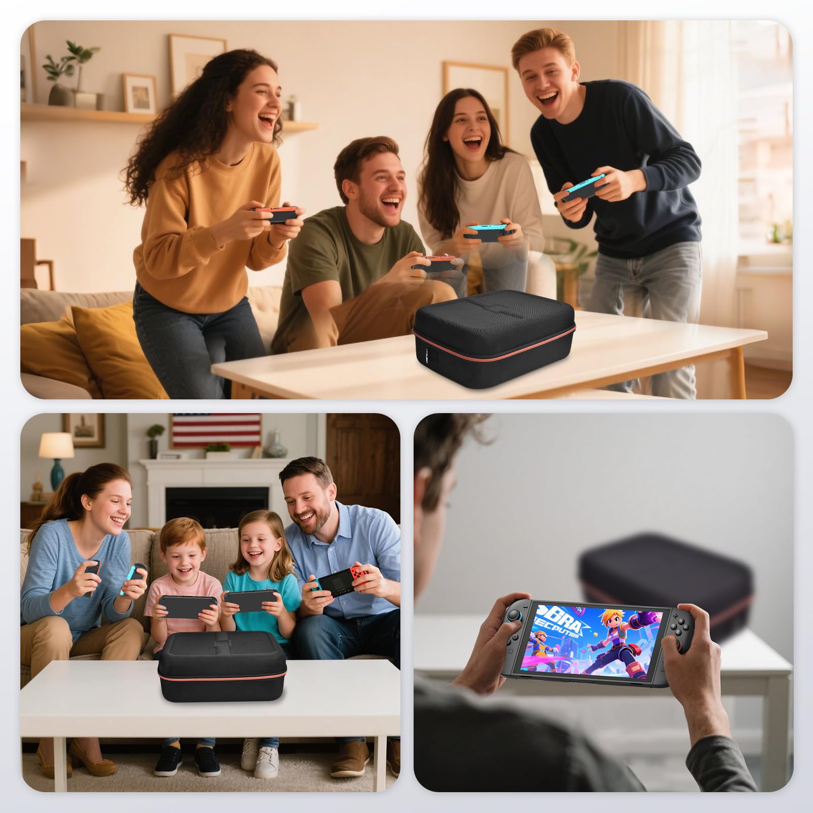 Gorixer Switch Case for Nintendo Switch 2(2025) or 1 and OLED Models(2021),Stores 18 Game Cards for Nintendo 3DS & 2DS Games