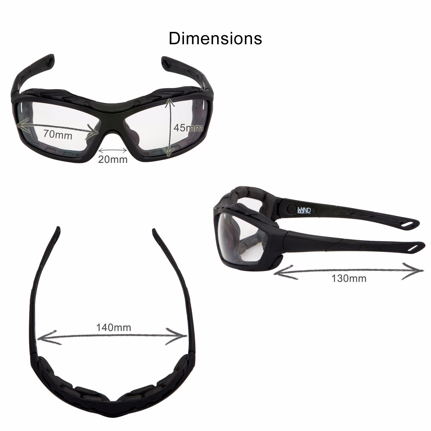 Amazon.com: WYND Blocker Motorcycle Riding Glasses Extreme Sports