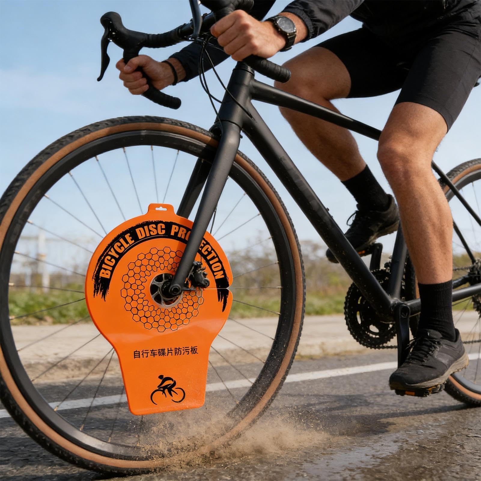 Protezione per la pulizia della bicicletta, 45 cm, impermeabile, con deflettore di schizzi d'olio, copertura protettiva per ruota della bicicletta, protezione universale per la pulizia dei pneumatici