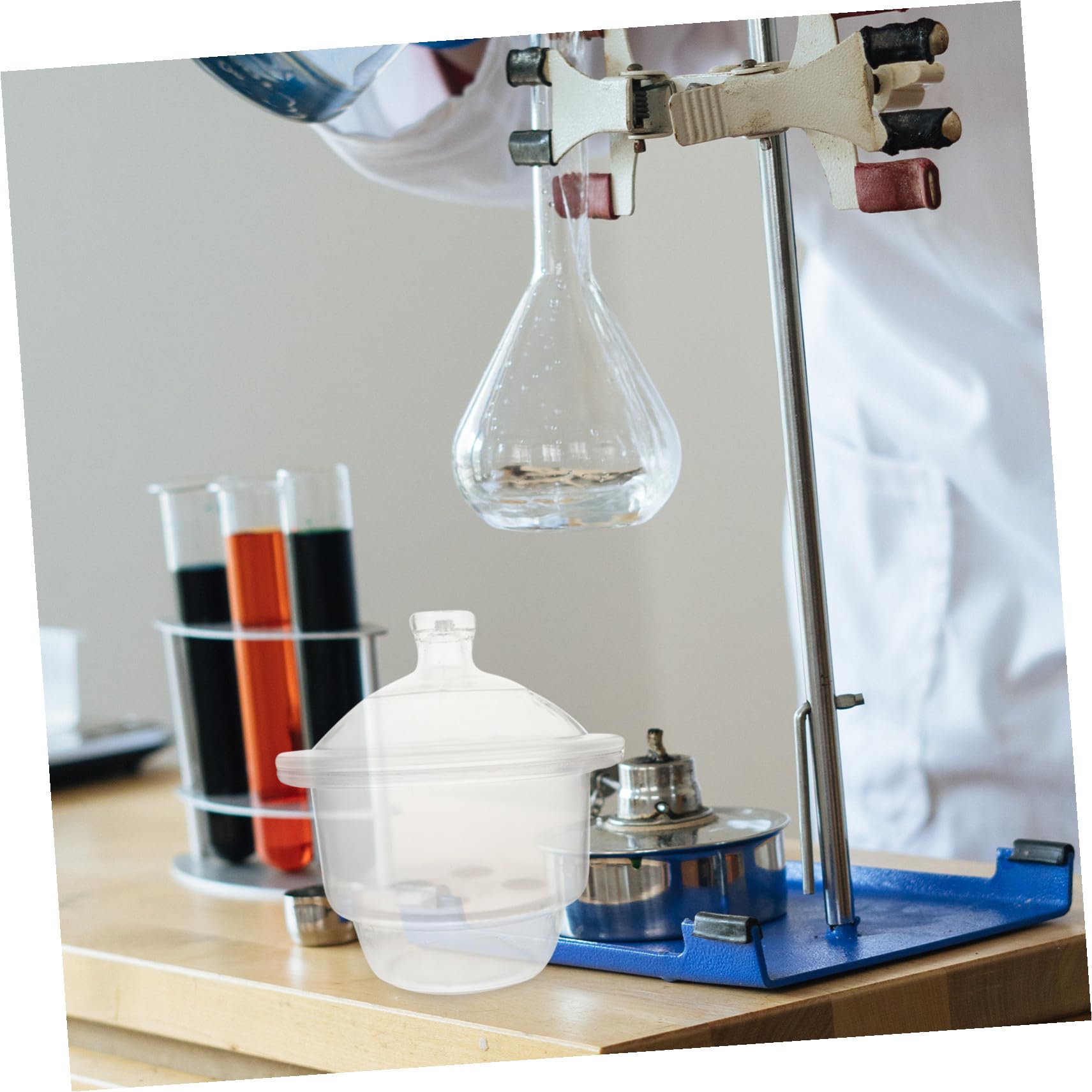 Anneome Secador al Vacío de Vidrio para Laboratorio 150 Mm, Frasco Desecador Resistencia Química, Botella Secadora para Secado y Conservación en Laboratorio Industrial y Científico