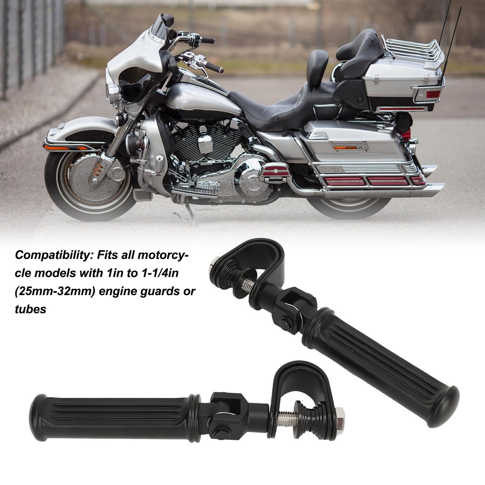 Kołki Motocyklowe, Uniwersalne Podnóżki od 25 Mm do 32 Mm do Osłon Silnika, Podnóżki ze Stopu Aluminium ze składaną konstrukcją dla Wygodnych Długich Przejażdżek na Rowerach Ulicznych i