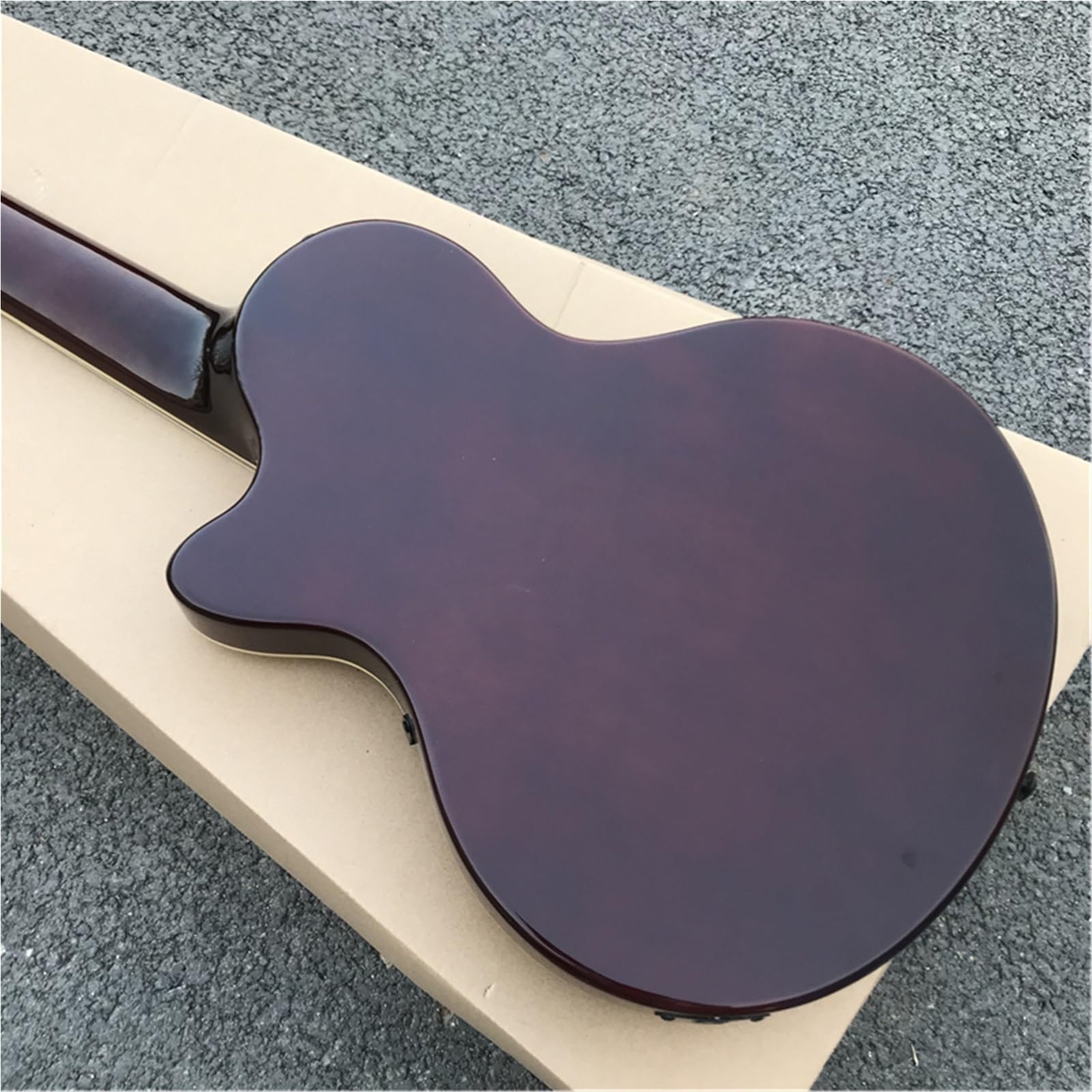 Zestaw startowy do gitary elektrycznej, 7 obrotów, oryginalny drewniany wzór tygrysa, otwór F, półpusty, profesjonalny, mały jazzowy gitara elektryczna