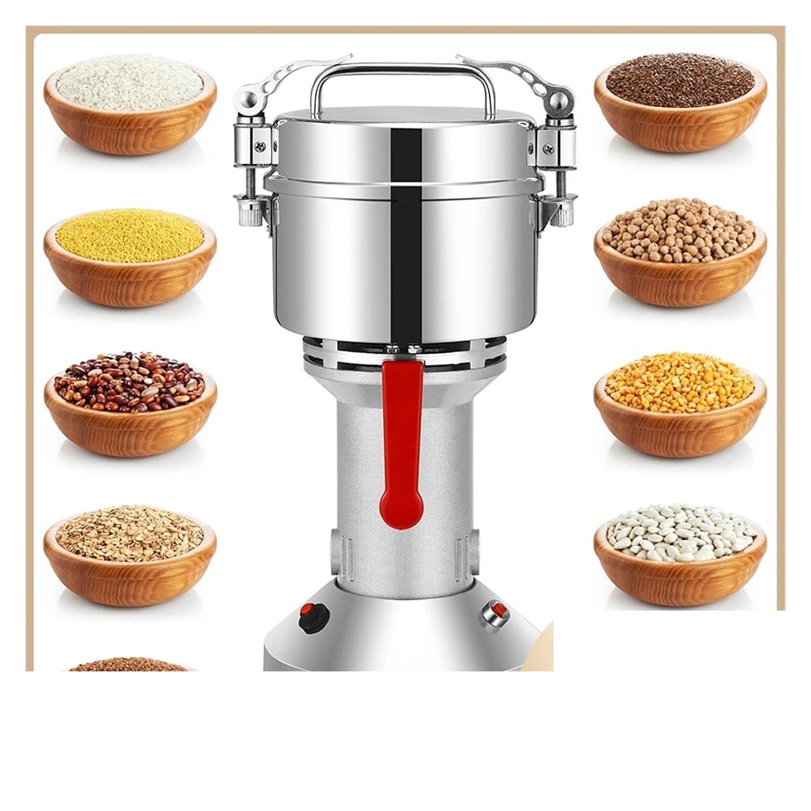 Smerigliatrice elettrica, Macinacaffè elettrico for erbe aromatiche, macinacaffè ad alta velocità for spezie, macchina for farina, noci e semi in polvere