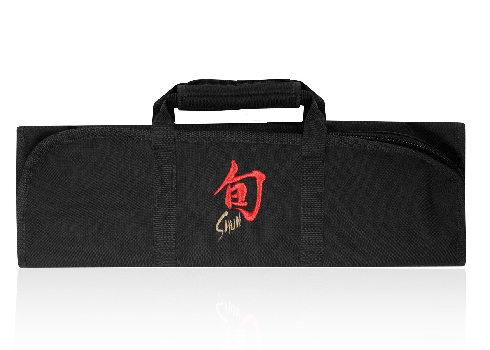 Knife Roll, 8 Slots for Kitchen Knives, Carrying Case, 19.5 Inches x 18 Inches, Black