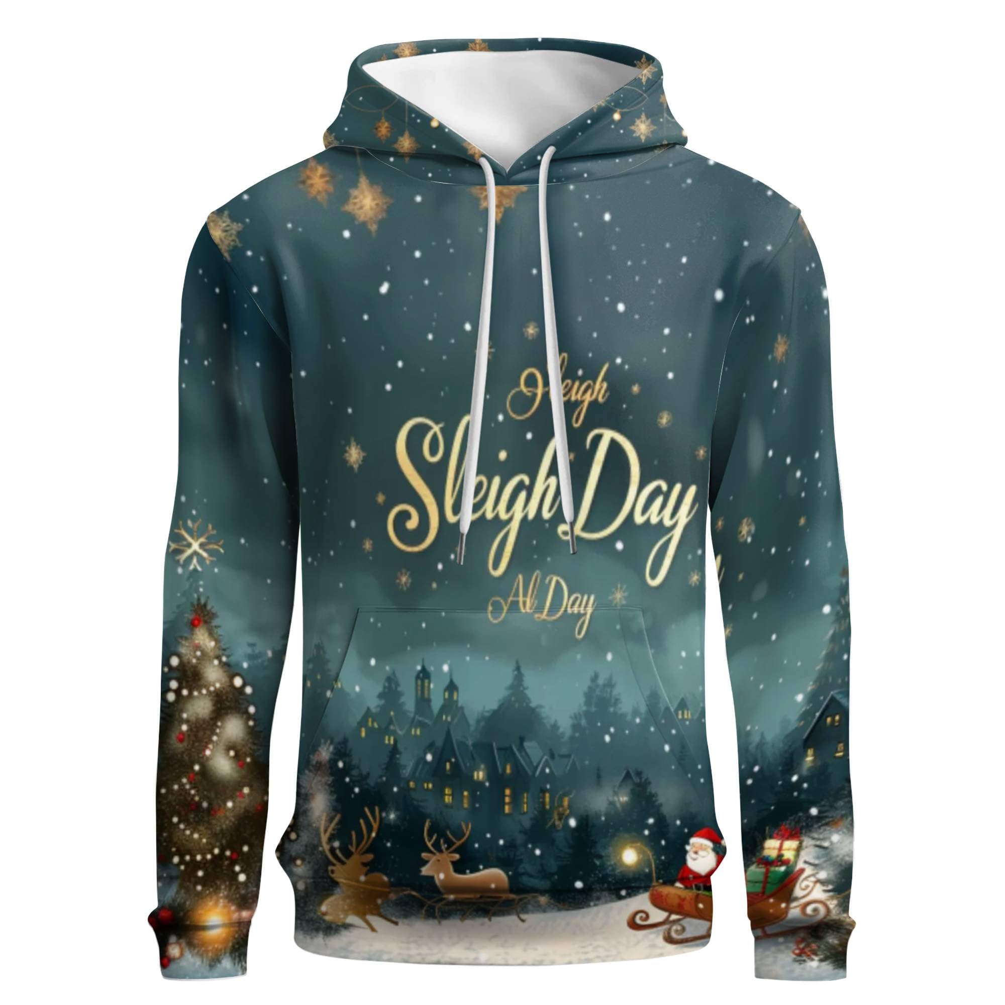 Sudadera con Capucha Trineo De Navidad Sweatshirt para Uso Diario