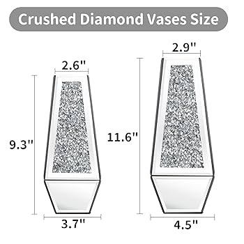Amazon.co.jp: SHYFOY クラッシュダイヤモンドミラー花瓶2個