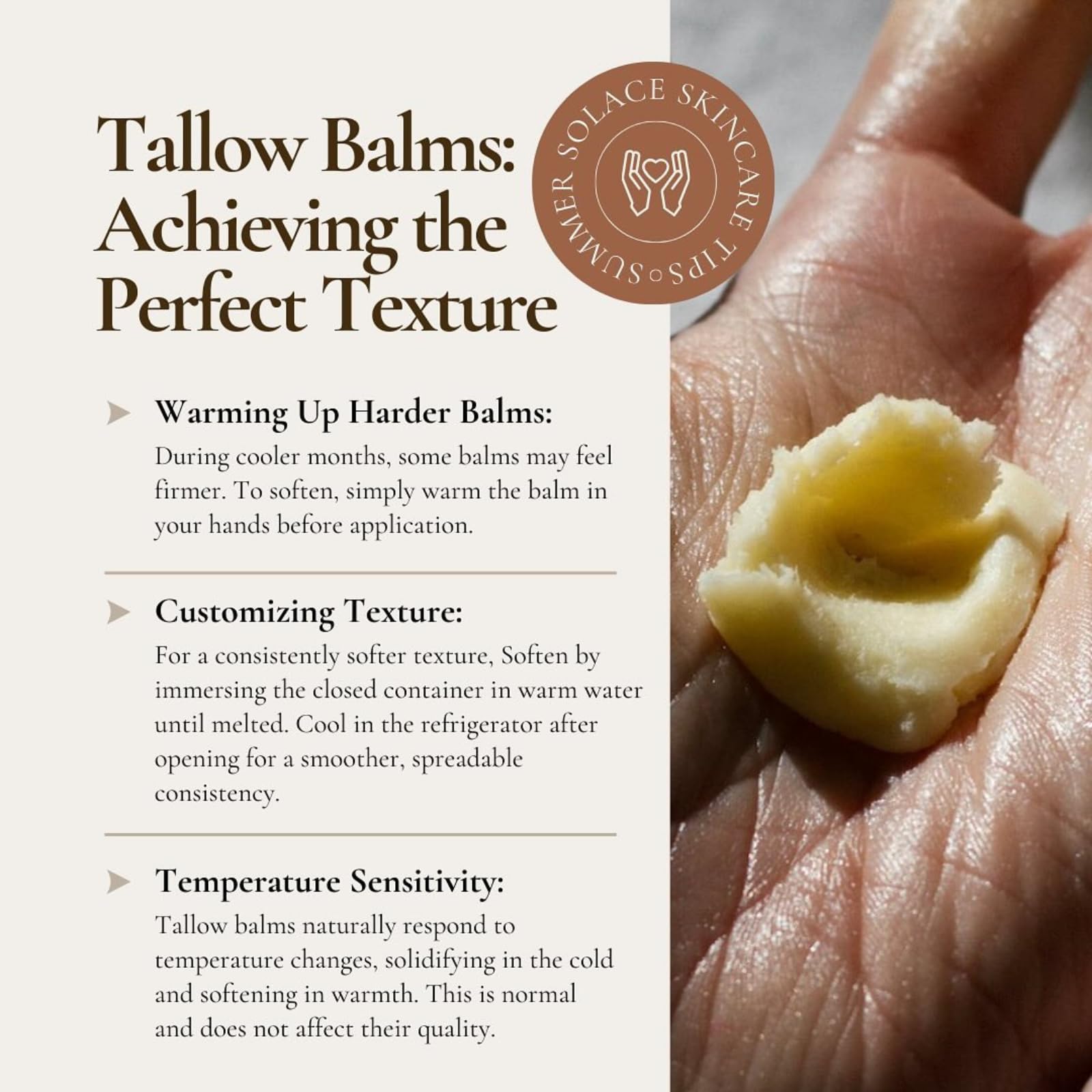 Summer Solace Unscented Tallow Balm Face & Body Moisturizer 60ml