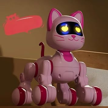 Giffy / 30 Fonksiyonlu Uzaktan Kumandalı Şarjlı Sesli Işıklı Dokunma Algılama Programlama Robot Köpek El Sensörlü Şarjlı Işıklı Müzikli Dansçı Robot Köpek Ve Kedi (Kedi)