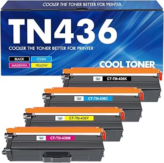 TN436 TN-436 Toner Cartridge Compatible for Brother TN436 TN 436 TN-436 TN436bk Toner Cartridge Brother MFC-L8900CDW HL-L8360CDW HL-L8360CDWT HL-L9310CDW MFC-L9570CDW Printer (BCYM, 4 Pack)