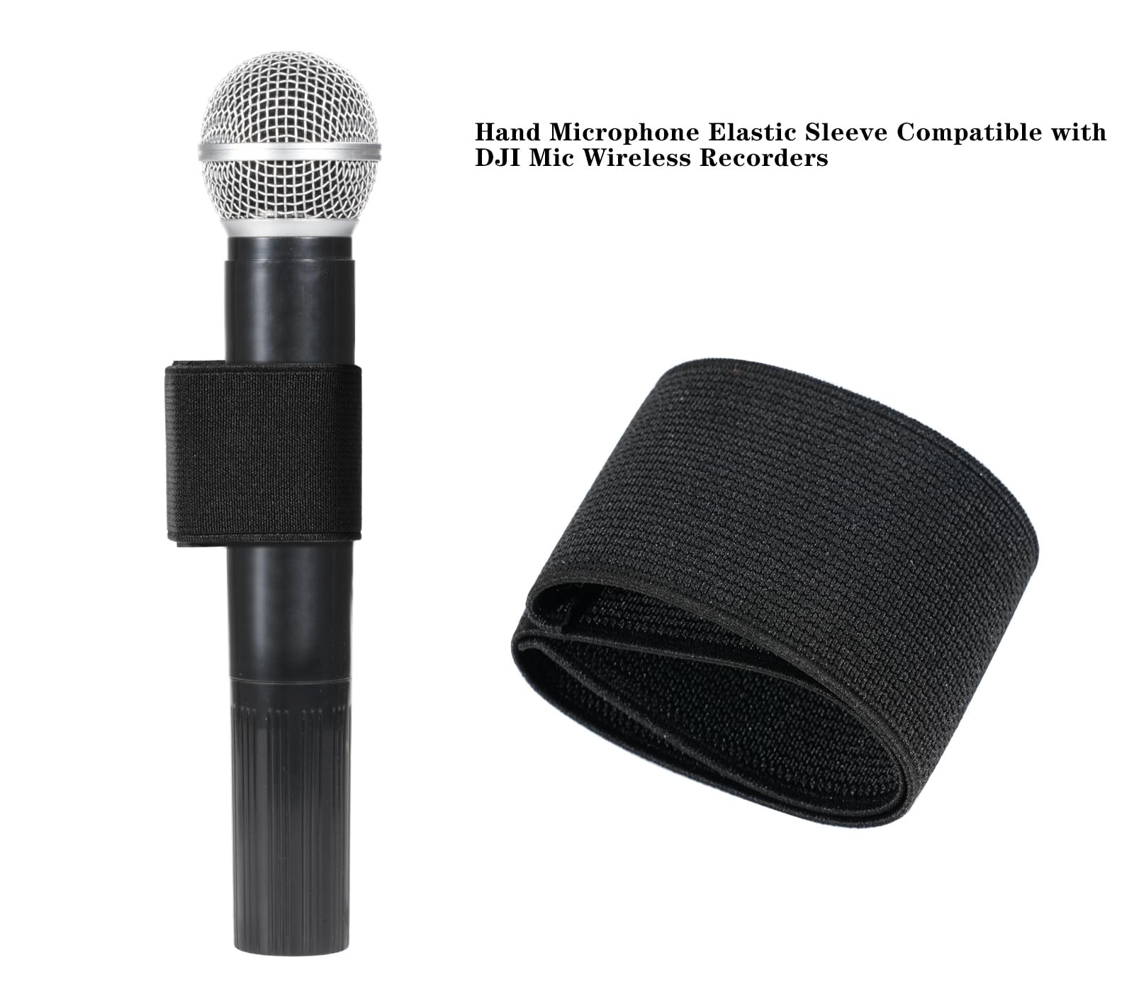 MOTAIN Hand Microphone Elastic Sleeve Compatible with DJI Mic Wireless Recorders,Ideal Accessory For Wedding Photographers(1 Pack)