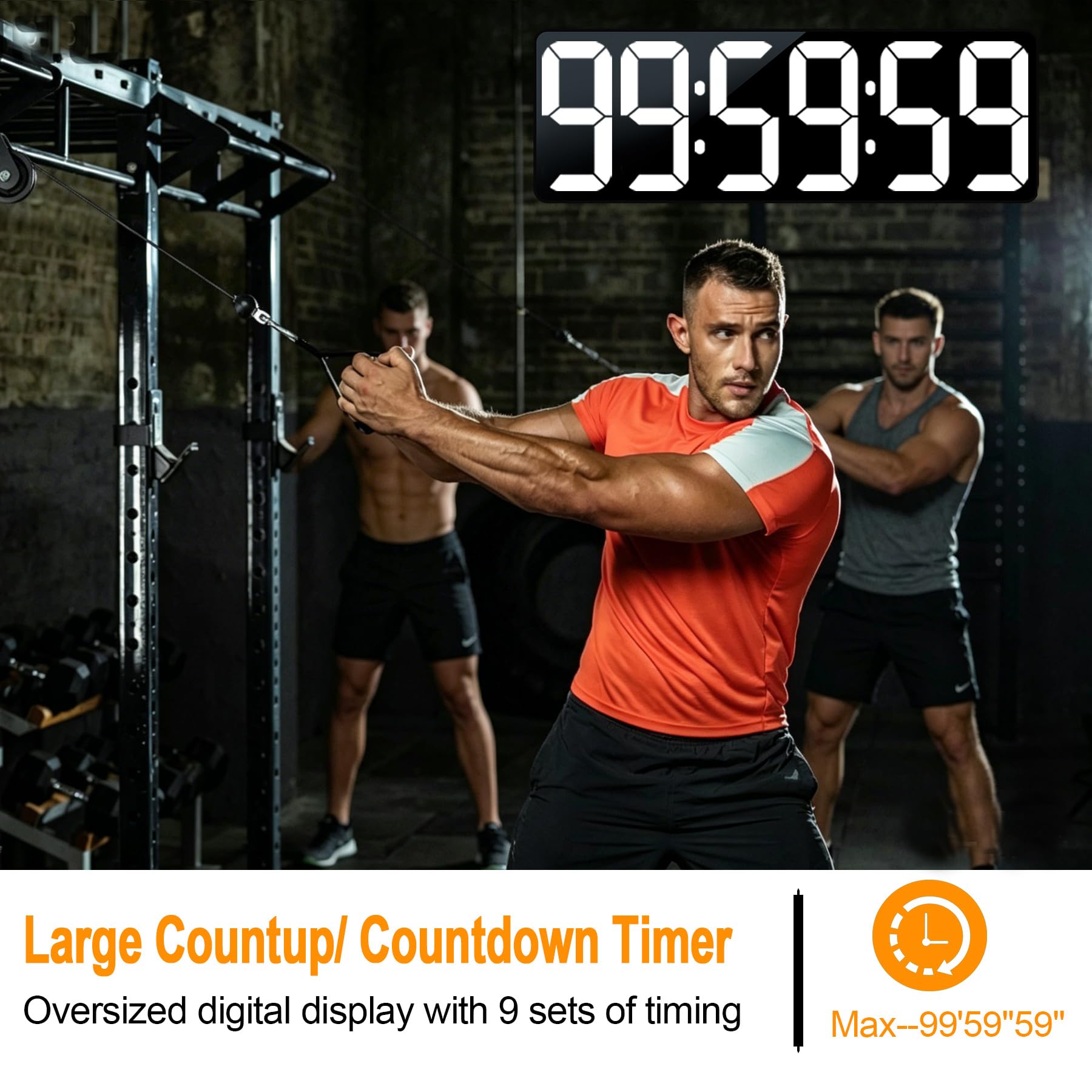 TXL Timer digitale con display colorato, grande orologio a LED con controllo smartphone