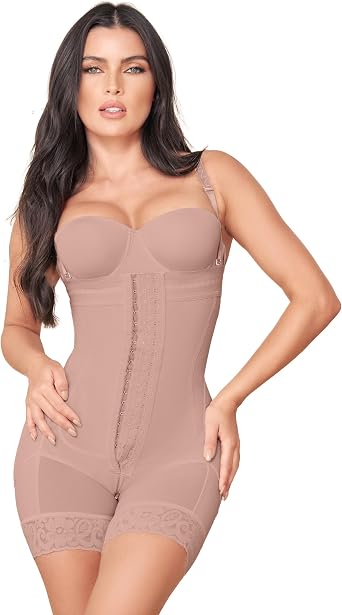 Ann Chery 1040 Shapewear Bodysuit Hourglass Silhouette | 3 levels of hooks Waist Compression and Lifting | Faja Colombiana