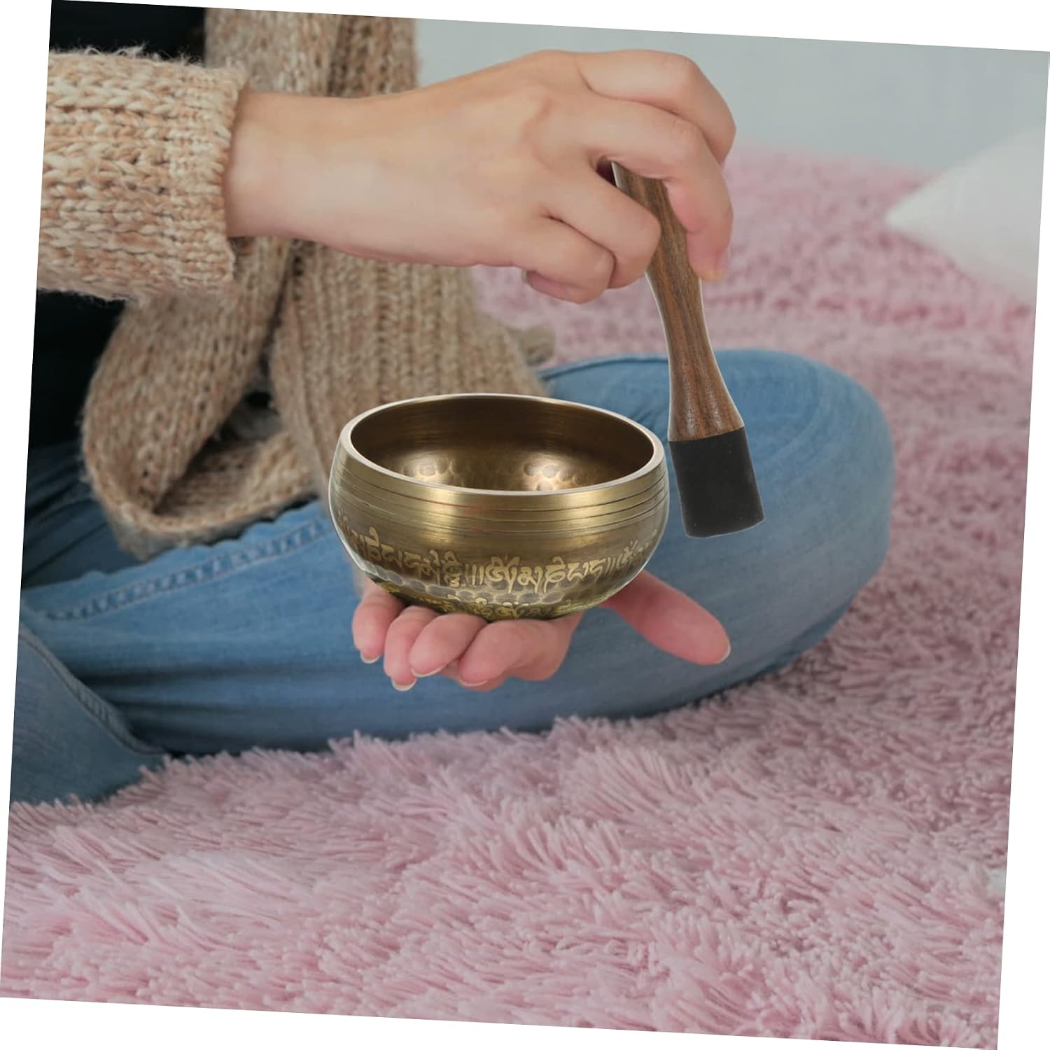 Buddhist Meditation Bowl Yoga Meditation Bowl Spiritual for Family Friends