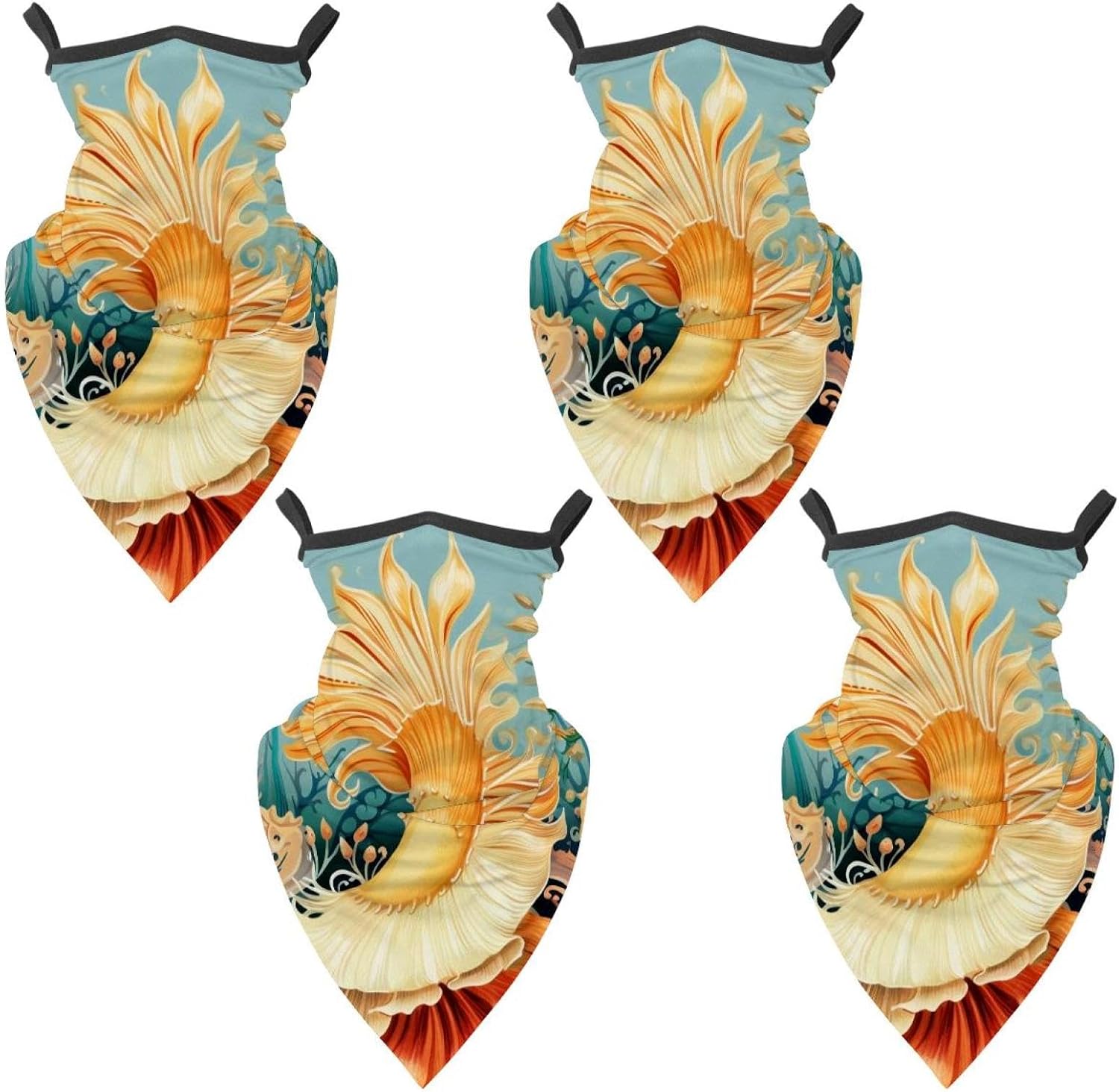 4 Pieces Sea Slug UV Protector Scarf, Summer Cooling Neck Gaiter for Men/Women