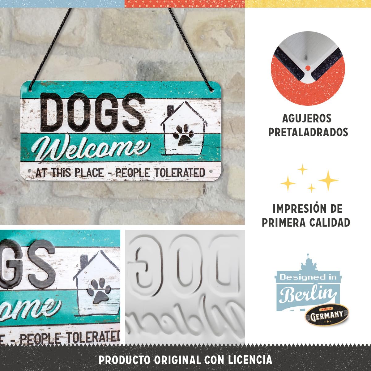 Cartel Retro De Bienvenida - Diseño Vintage En Metal, 10x20 Cm, Ideal Para Decoración De Hogar