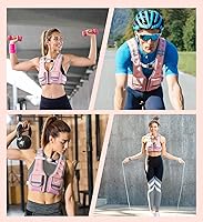 Vista 5 de Chaleco con peso ajustable para mujer, 5-12 libras, 9-16 libras, 17-24 libras, 23-30 libras, chaleco de peso con rayas reflectantes, chaleco