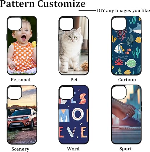 Miniatura 6 de Konohan 6 piezas de sublimación en blanco funda para teléfono imprimible para bricolaje, personalizable, prensa de calor, funda protectora de goma