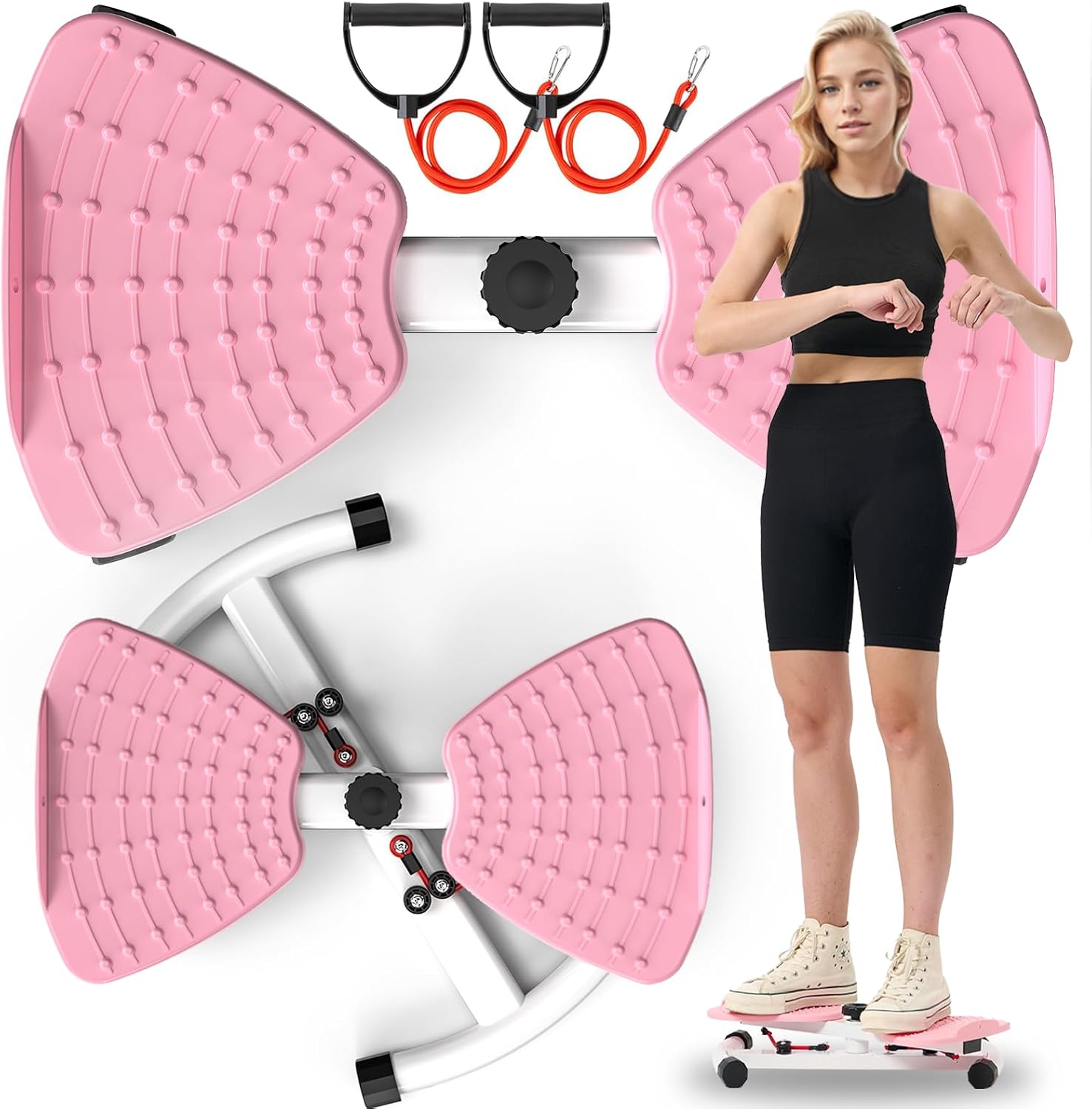Waist Twister Ab Machine with 300 lbs Weight Capacity Anti-slip twist board Noiseless Home Gym Exercise Equipment for Women Men