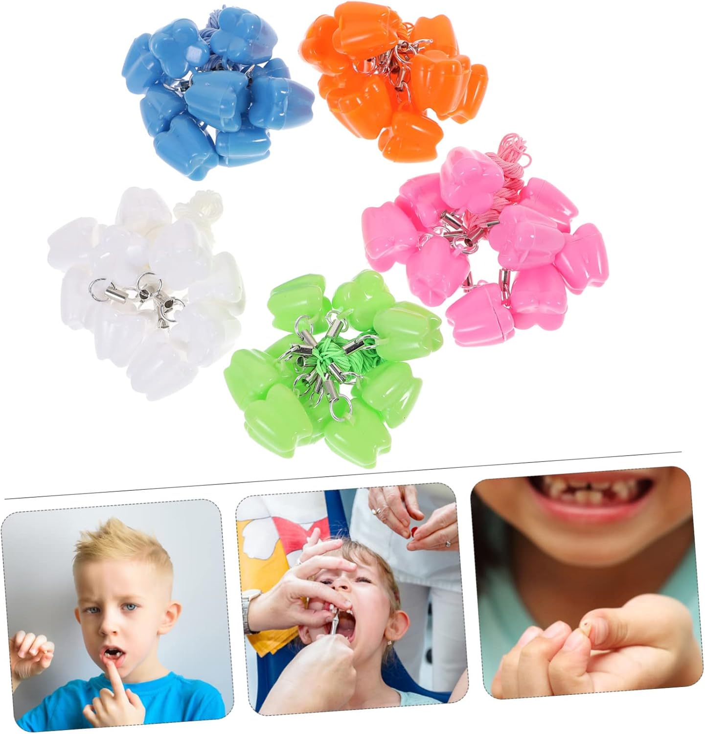 Baby Tooth Keepsake Box for Boys and Girls 50pcs Tooth Organizer Storage Case Lid Sturdy Plastic Container Random Color