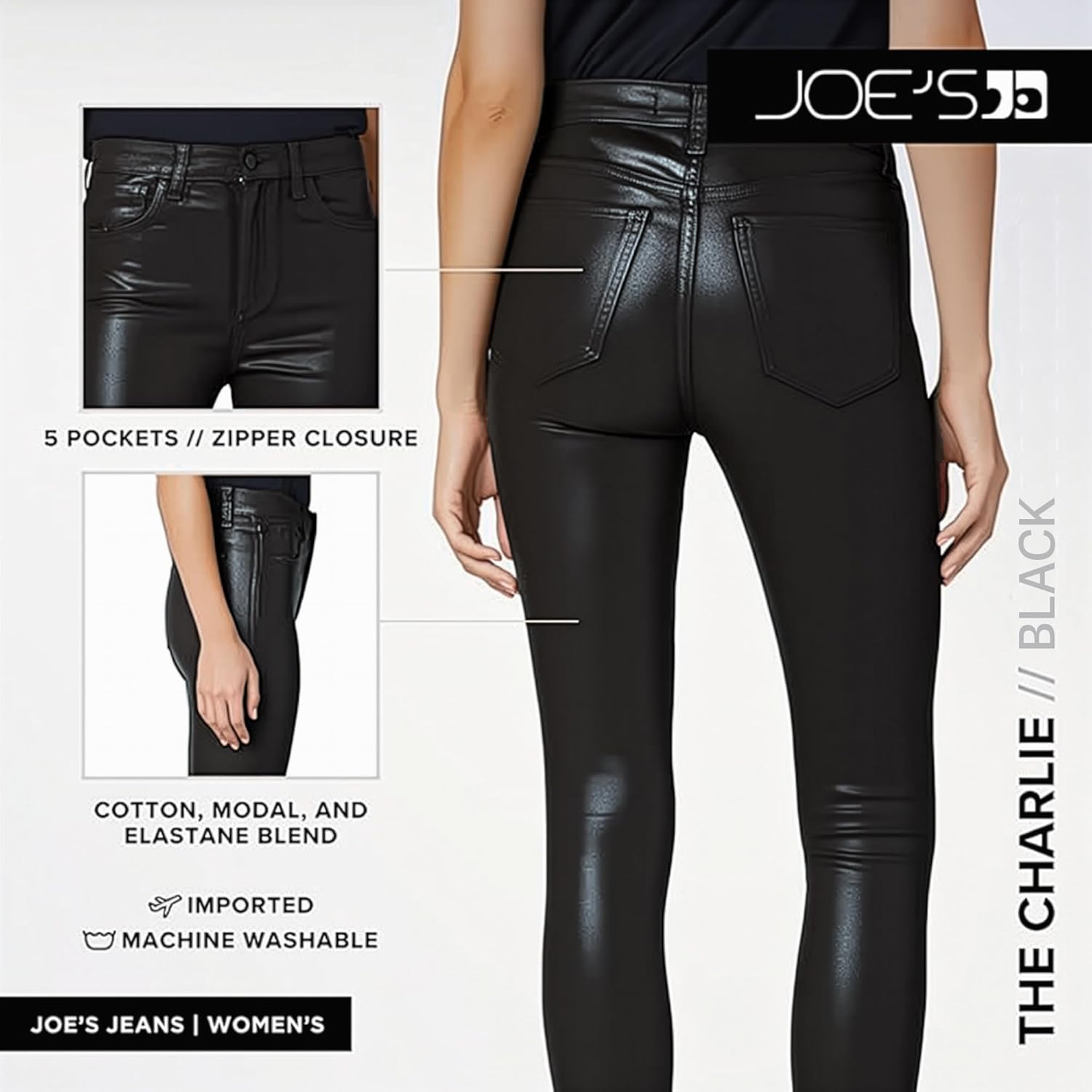 Joe's Jeans Womens The Charlie High Rise Skinny Ankle Jean - Image 7