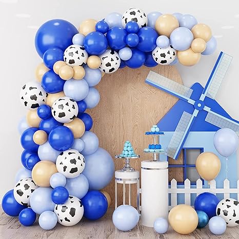 Farm Animals Theme Party Decorations Balloon Garland Kit, GREMAG Blue