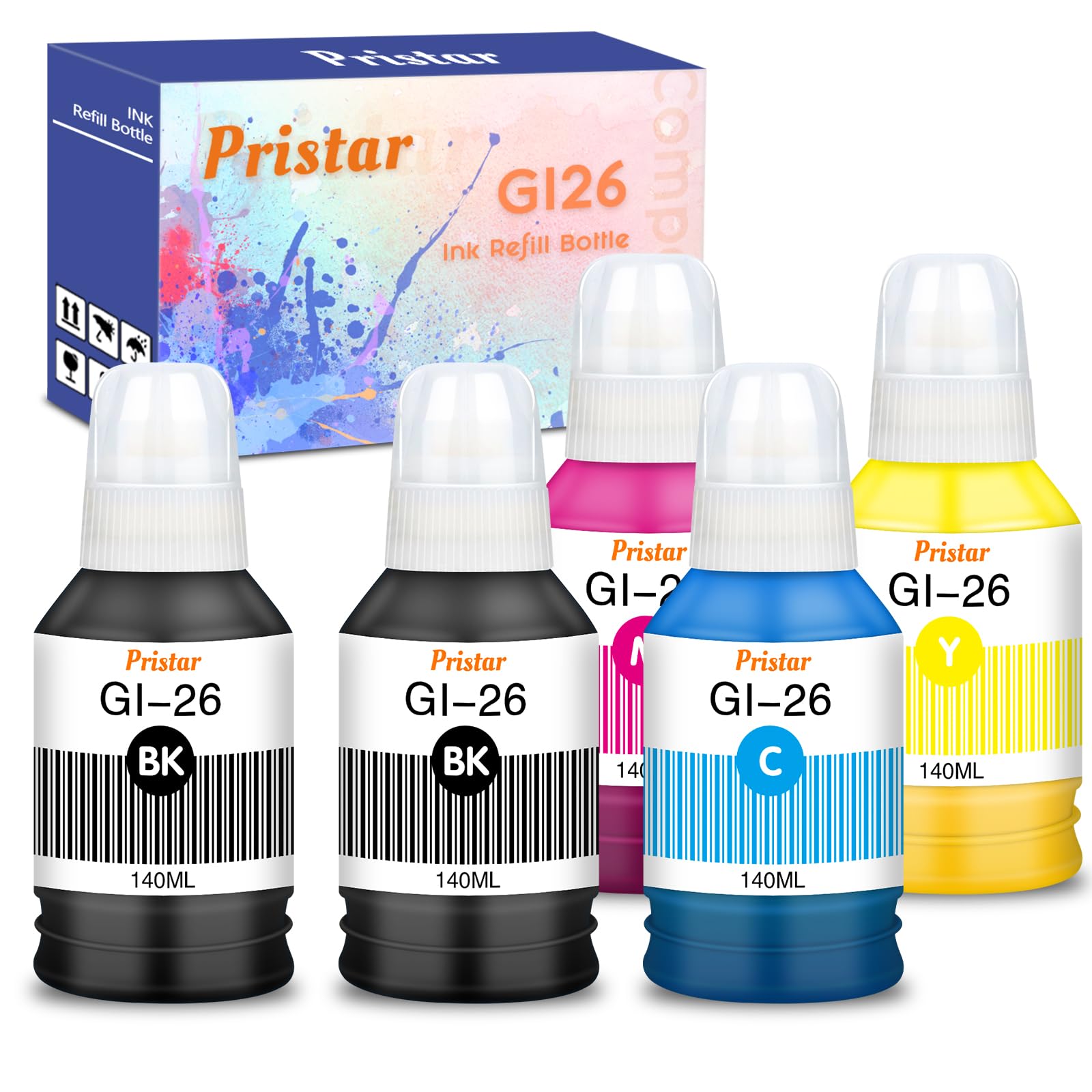 Amazon.com : GI-26 GI26 GX7120 Ink Bottles Set Compatible for