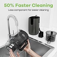 Vista 6 de Cold Press Juicer, 5.8" Wide Feed Chute Juice Extractor Machine with 400W, High Juice Yield, Slow Masticating Juicer for Whole Vegetables & Fruits