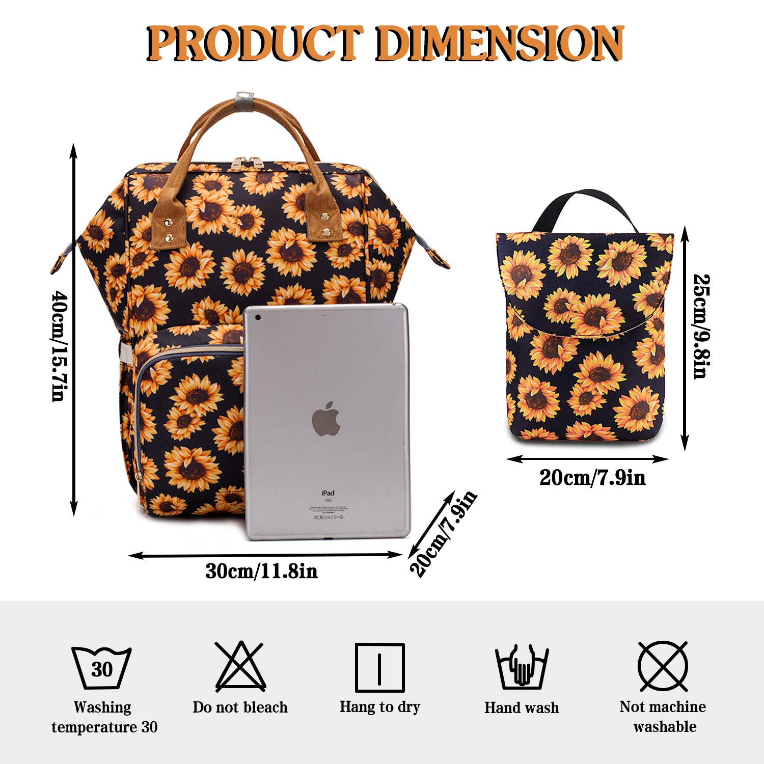 Wickeltasche, Rucksack für Damen, wasserdicht, Windeltasche für Mütter, Babypflege, Reisen, Geschenk