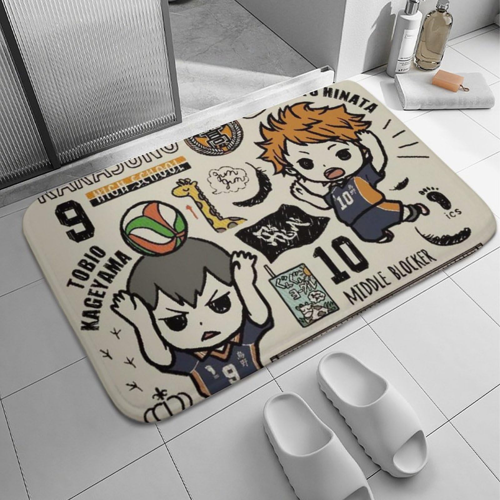 ハイキュー　マット Amazon | ハイキュー 玄関マット かわいい キッチンマット おしゃれ