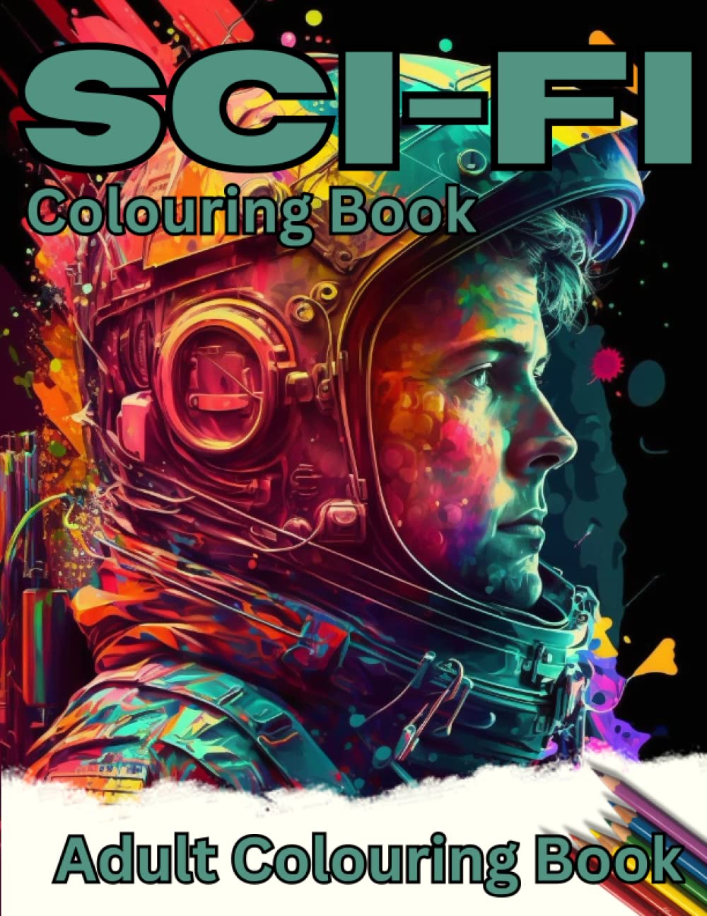 Sci-Fi Colouring Book: An epic sci-fi colouring in book for adults.