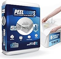 Vista 13 de Sábanas bajeras desechables de PEELAWAYS, protector de colchón 100% impermeable diseñado especialmente para la incontinencia, lujosamente suave, se