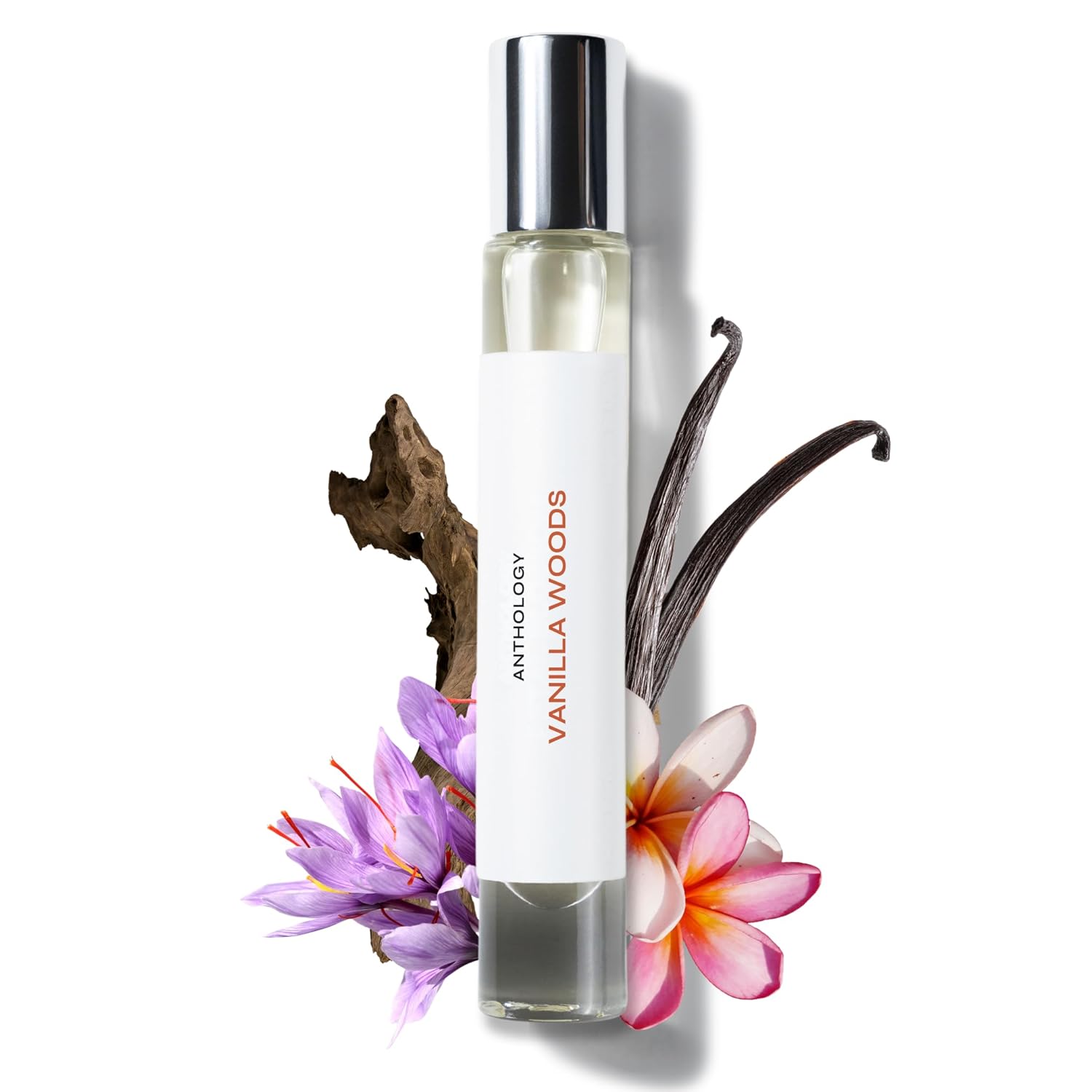 Anthology Vanilla Woods Perfume Oil roll-on 0.3oz | Woody & Vanilla Notes | Alcohol-Free Rollerball