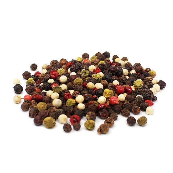 Badia Whole Peppercorn Blend Grinder, 2 oz Black, White, Green & Pink Pepper for Spicy, Fruity, Woody Flavors, Gluten Free