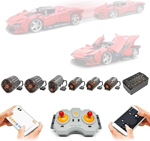 Miniatura 1 de Kit de control remoto y actualización de motor para Lego 42143 Ferrari Daytona Supercar (modelo no incluido)