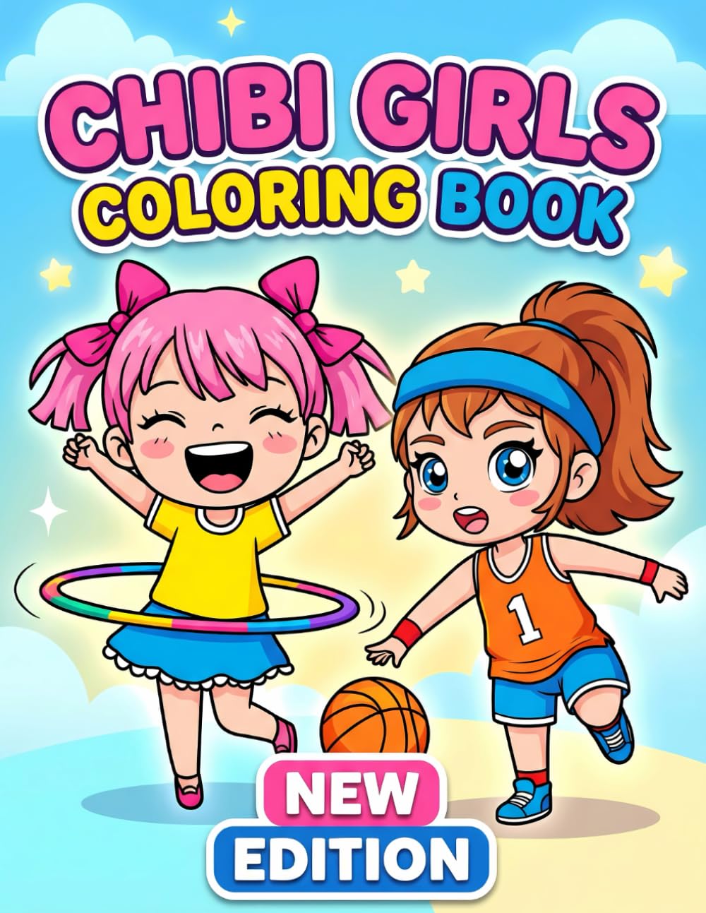 Chibi Anime Girls Coloring Book: Over 60 Fun And Adorable Illustrations For Kids Ages 4–12, Teens, And Creative Relaxation Time