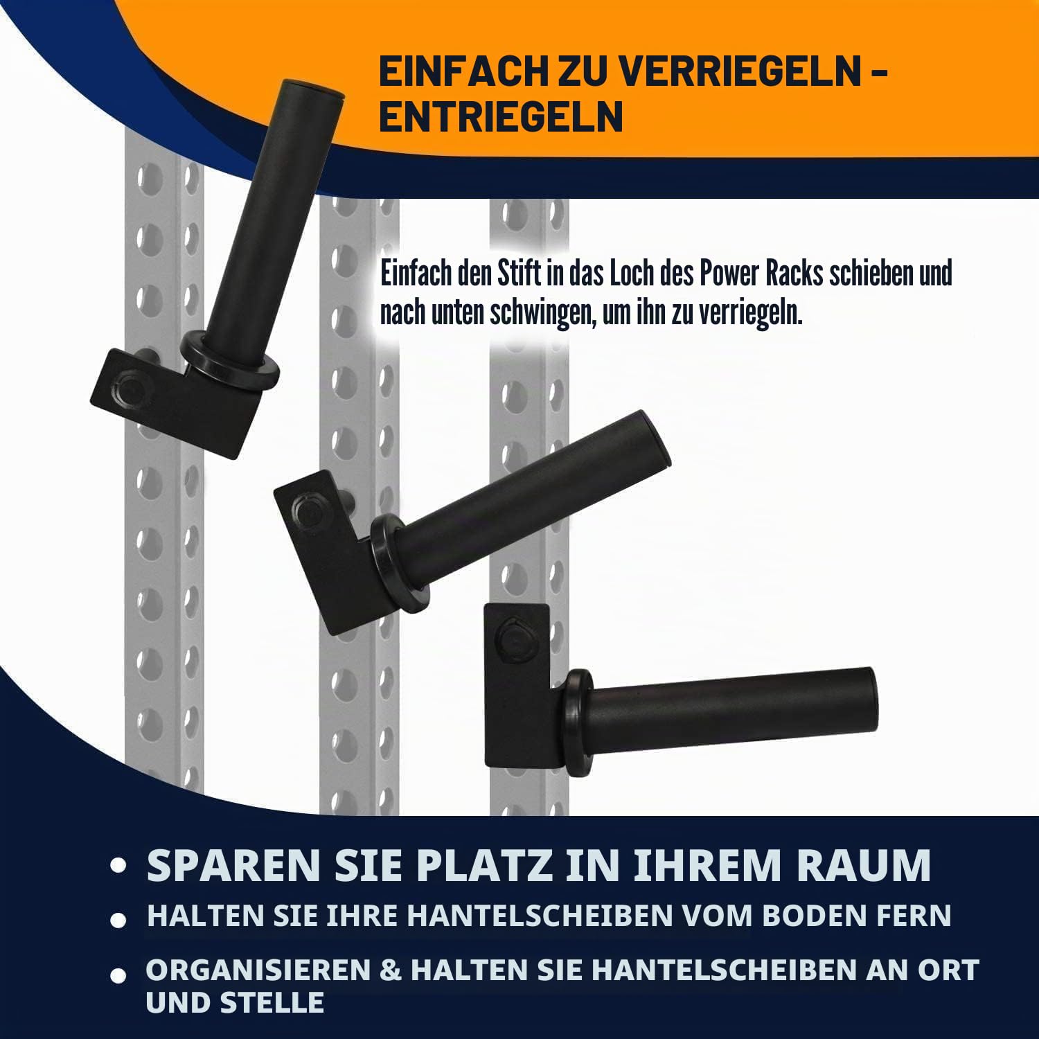 Yes4All Hantelscheibenhalter Befestigung, Hantelscheibenaufbewahrung für Power Rack/Power Cage 2x2 & 3x2 inch - Passend für 2 Zoll Olympische Hantelscheiben