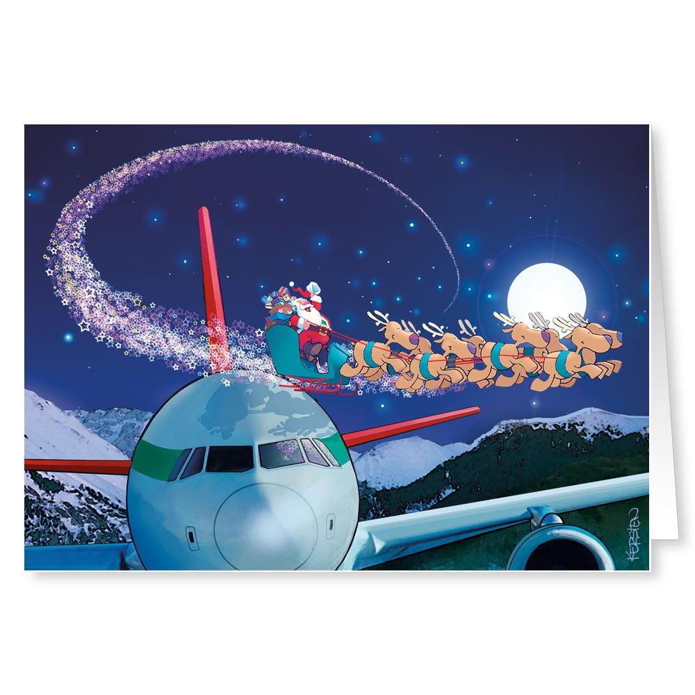 Amazon.com : Stonehouse Collection | Airplane Theme Christmas Card | 18 ...
