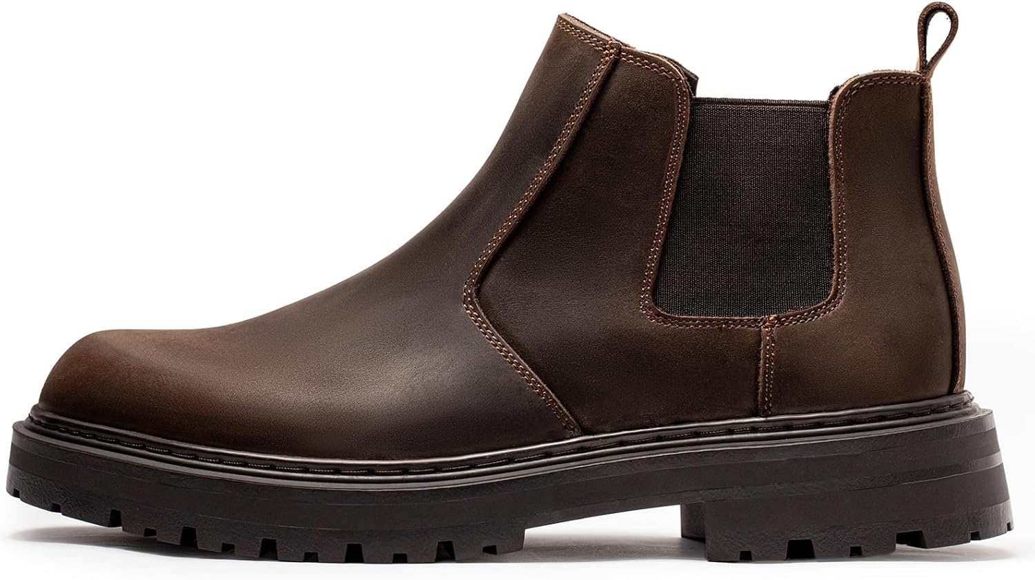 Holy dove Men's Wide Toe Box Platform Chelsea Boots Slip-On Casual Ankle Dress Boot - Image 5