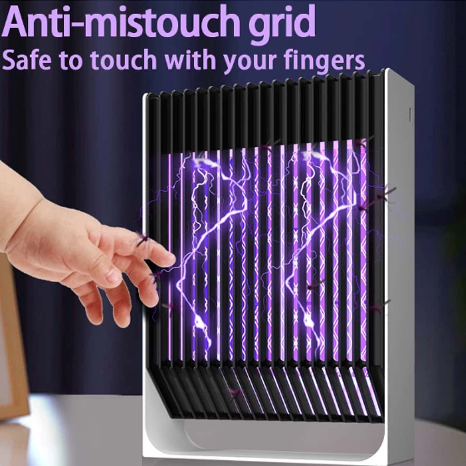 2 w 1 Mosquito Zabójca Ścienny Nieszkodliwy UV Szok Elektryczny USB Akumulator Wewnątrz Pionowe Fizyczne Kontrola Komarów Lampa Domowa
