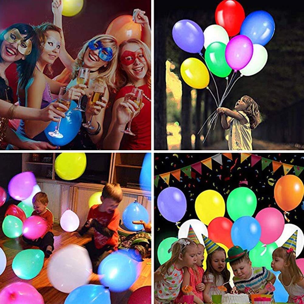 JZK 100x Kleurrijke Mini LED Ballonverlichting, RGB Kleur Veranderende Kleine Ronde Bal Lamp Batterij Aangedreven, Kraal Verlichting Voor Bruiloft Feest Kerstboom Decoratie