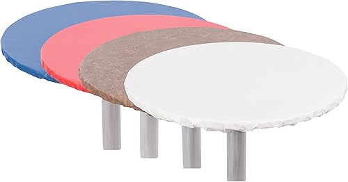Miniatura 7 de Yourtablecloth - Mantel de vinilo redondo y ajustado, de alta resistencia (cubierta para mesa) con reverso de franela, en colores vibrantes,