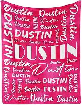Name Blanket Personalized Name Blanket Customized Blanket with Name Text for Adult Kid Birthday Christmas Mothers Fathers Valentines Day Gift