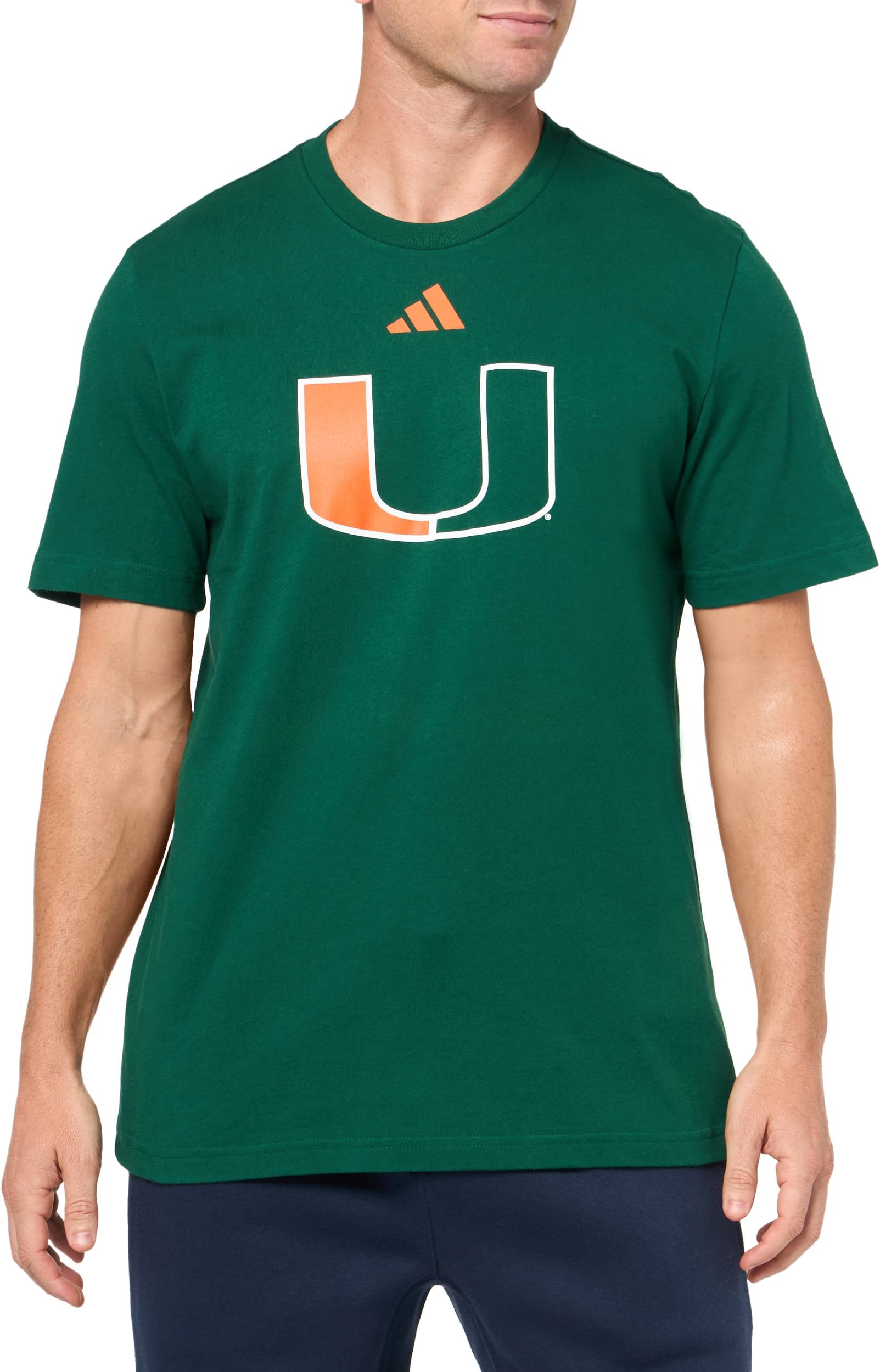 orange and green adidas shirt