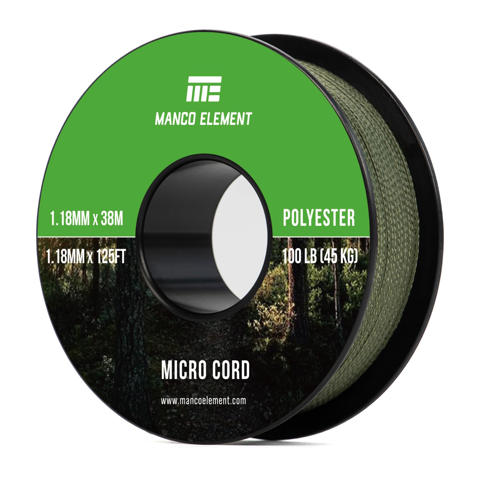 Manco Element Micro Paracord 1.18mm x 38m Micro Cord Thin Braided Rope — image 1