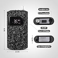 Vista 5 de Lavinda Professional Electric Nail Drill Kit, 35000RPM Cordless Portable Machine for Acrylic Gel Nails, Rechargeable E File With Black Rhinestones