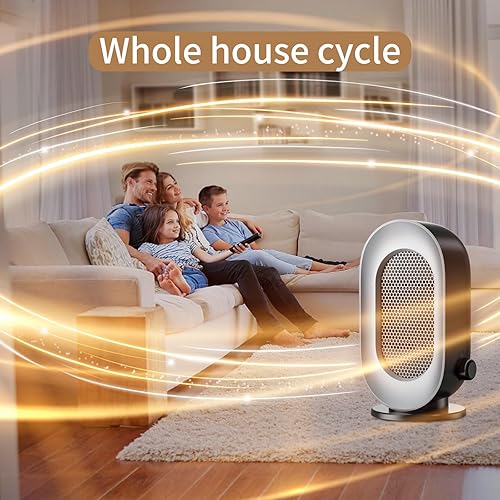 Miniatura 3 de Calentador de espacio portátil para interiores, 3 modos, calentadores eléctricos pequeños portátiles, calentador portátil con protección contra