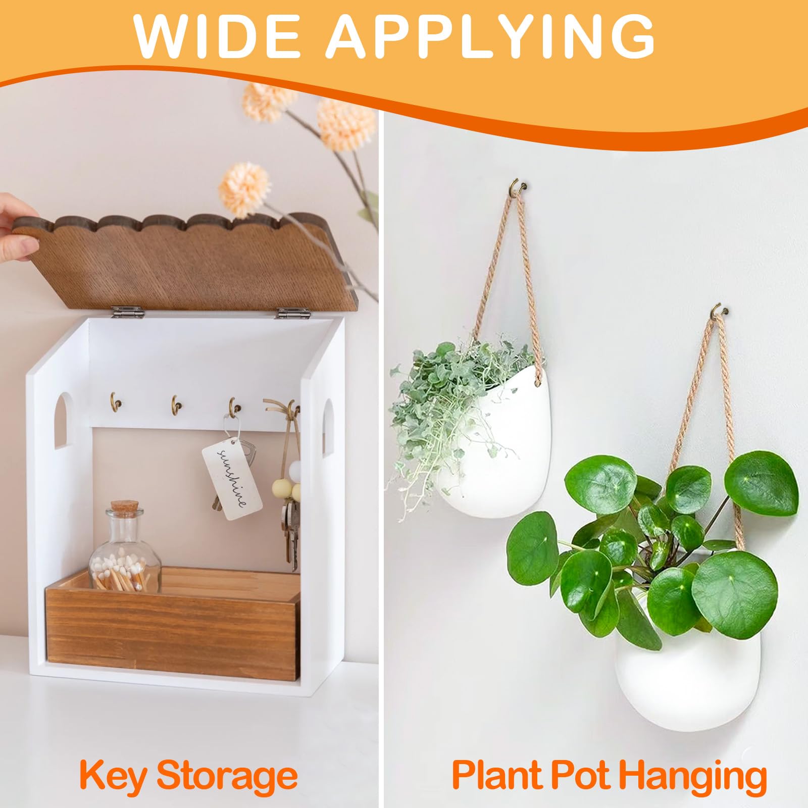 240 Pezzi Ganci a Vite Piccoli 1/2 Pollice Bronzo Ganci Avvitabili a Metallo Gancio a Vite Soffitto per Superfici Plastica Legno Appendere Piante Decorazioni Artistiche Natalizie (con Scatola)