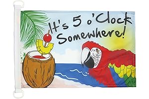 12x18 Boat Flag with a Touch of 'It's 5 O'Clock Somewhere' Fun