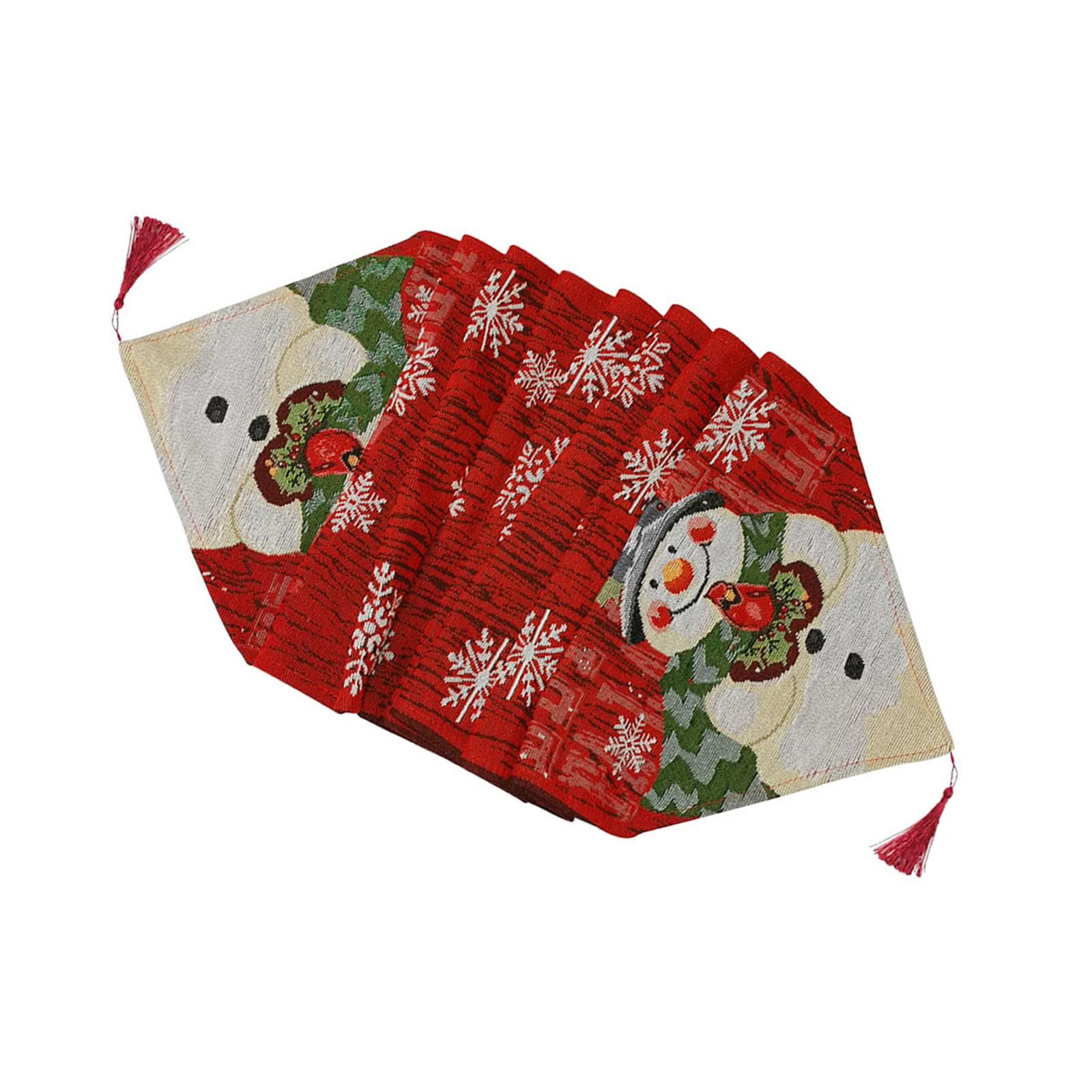NIVAA Christmas Tablecloth Desktop Decorative Table Cloth for Winter Home Festival 35cmx183cm-image-44